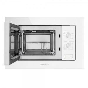 Микроволновая печь Maunfeld MBMO.20.2PGW White с открытой дверцей