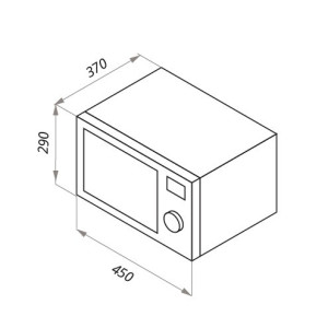 РАзмеры микроволновой печи Maunfeld JFSMO.20.5.GRIB Ivory