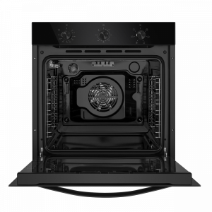 Электрический духовой шкаф Maunfeld EOEF.766B2 Black с открытой дверцей