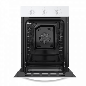 Электрический духовой шкаф Maunfeld EOEC.516W White с открытой дверцей