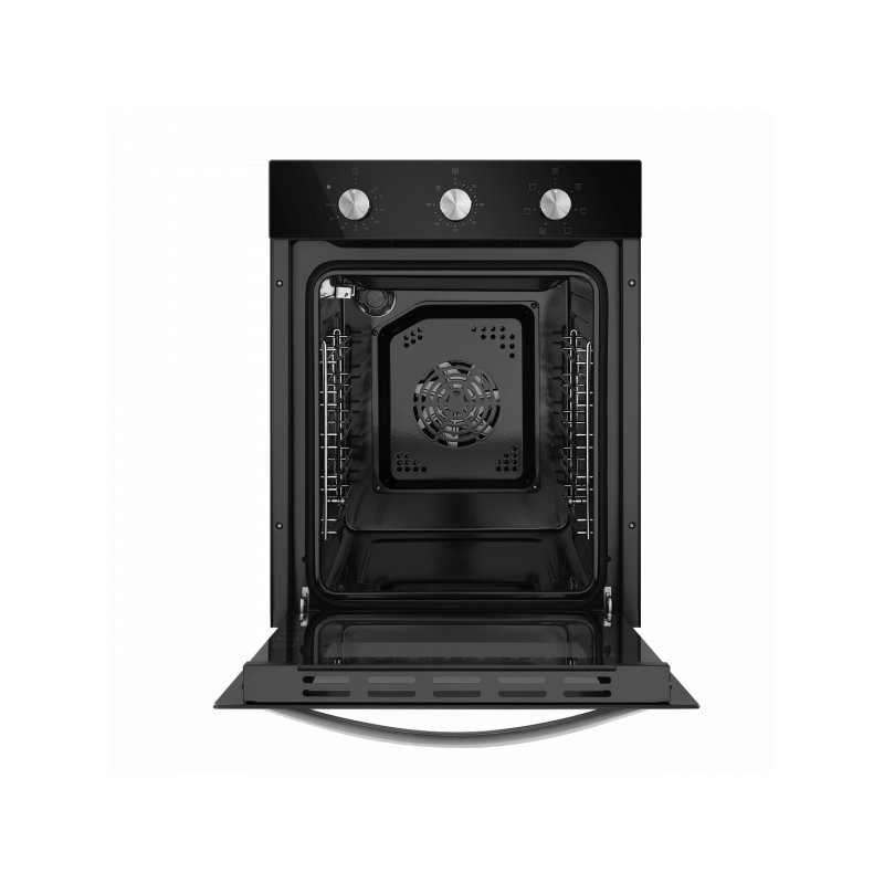 Электрический духовой шкаф Maunfeld EOEC.516B Black с открытой дверцей