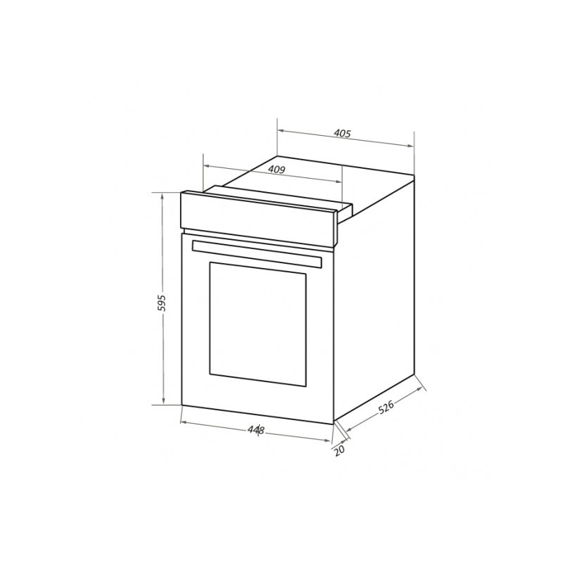 Размеры электрического духового шкафа Maunfeld EOEC.516S Inox