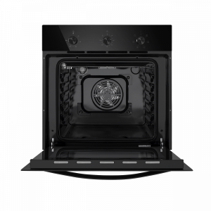 Электрический духовой шкаф Maunfeld EOEC.586B2 Black с открытой дверцей