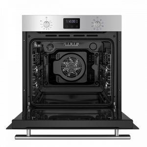 Электрический духовой шкаф Maunfeld EOEM.769S1 Inox с открытой дверцей
