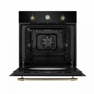 Электрический духовой шкаф Maunfeld EOEFG.566RBG.RT Blackс открытой дверцей