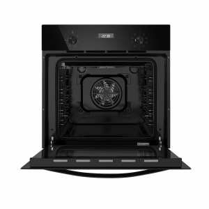 Электрический духовой шкаф Maunfeld EOEM.589B2 Black  с открытой дверцей