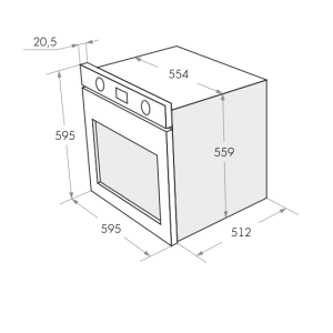 Размеры электрического духового шкафа Maunfeld EOEH.5811B Black