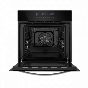 Электрический духовой шкаф Maunfeld EOEH.5811B Black с открытой дверцей