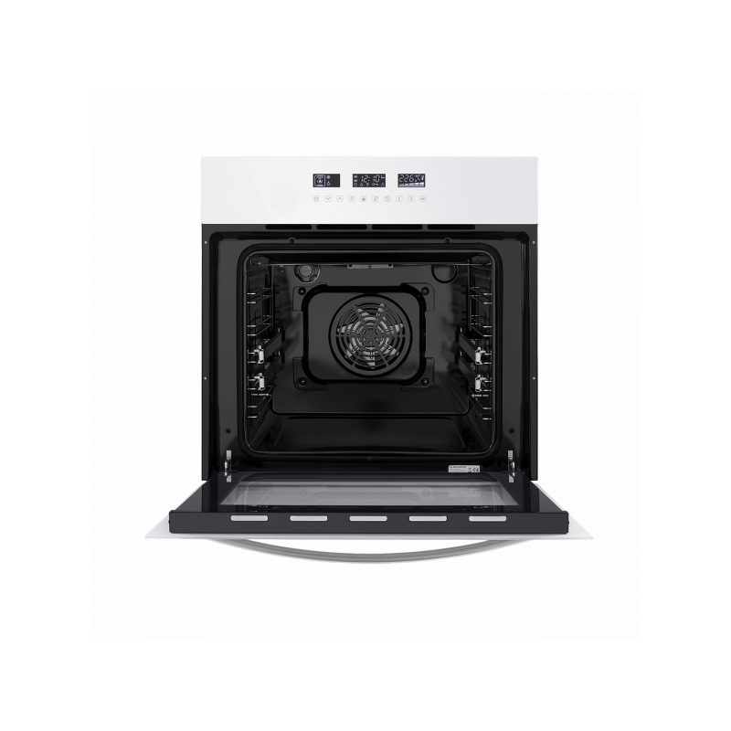 Электрический духовой шкаф Maunfeld EOEH.5811W White с открытой дверцей
