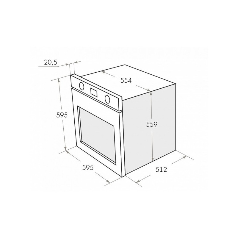 Размеры электрического духового шкафа Maunfeld EOEH.5811W White