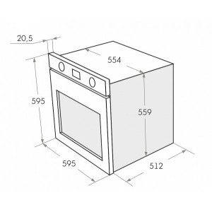 Размеры электрического духового шкафа Maunfeld EOEH.5811S1 Inox
