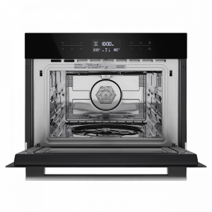 Электрический духовой шкаф Maunfeld MCMO.44.9GB Black с открытой дверцей
