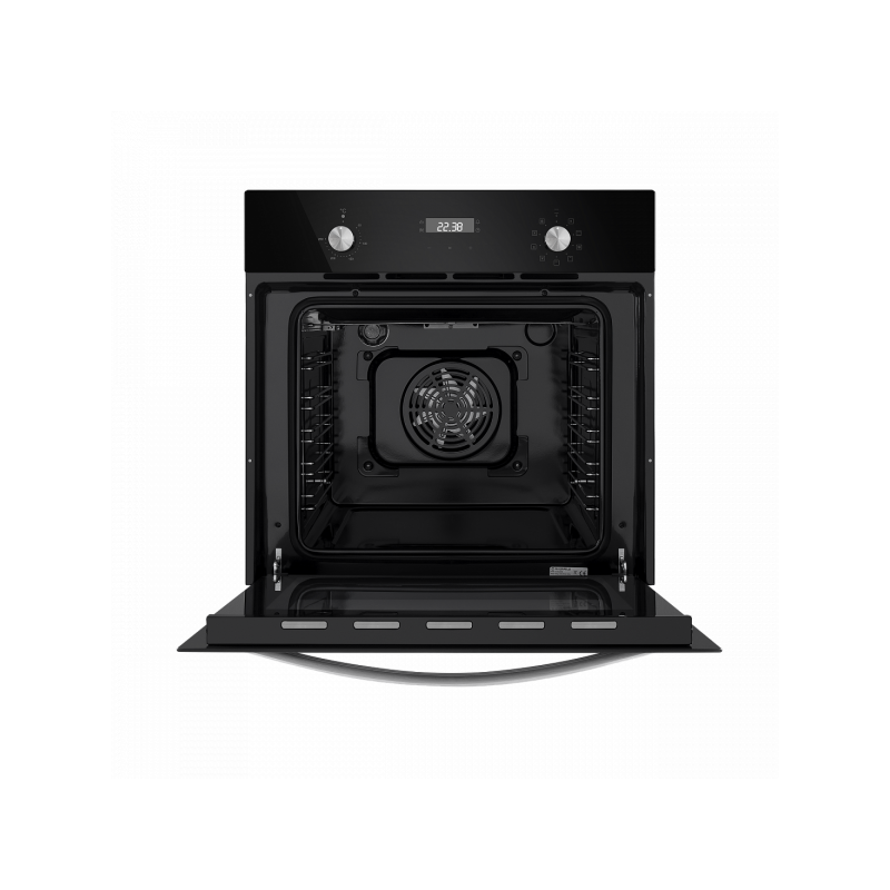Электрический духовой шкаф Maunfeld EOEM.589B Black с открытой дверцей