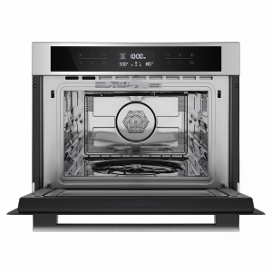 Электрический духовой шкаф Maunfeld MCMO.44.9S Inox с открытой дверцей