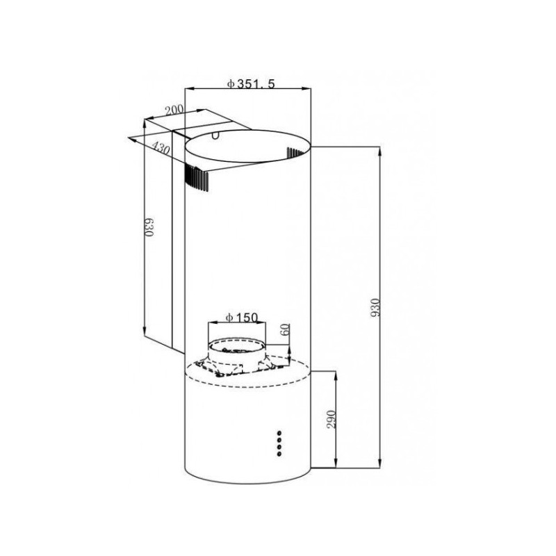 Вытяжка Maunfeld Lee Wall 35 Inox