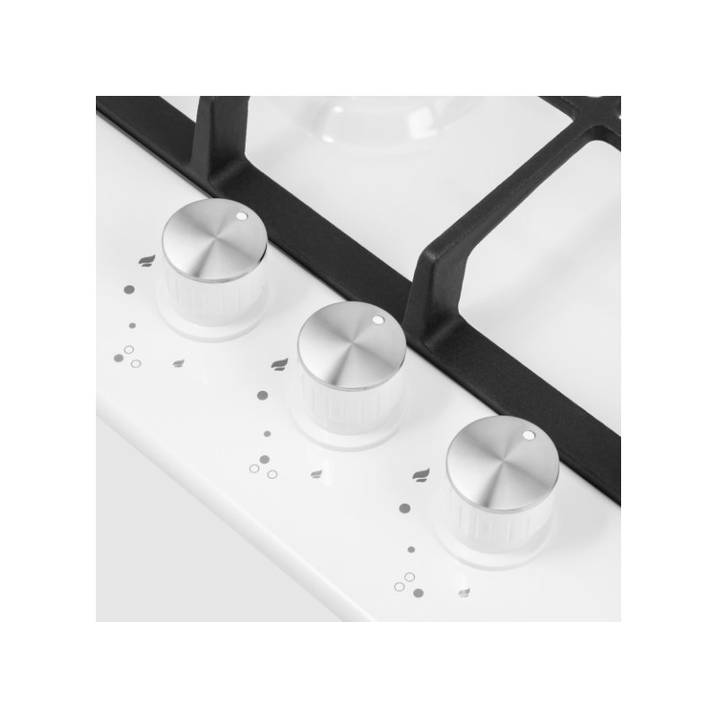 Газовая варочная панель HOMSair HGE433TGCWH White ручки