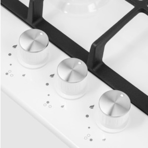 Газовая варочная панель HOMSair HGE433TGCWH White ручки