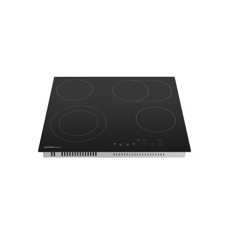 Электрическая варочная панель HOMSair HV64SMDBK Black вид сверху