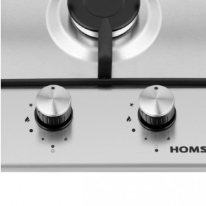 Газовая варочная панель HOMSair HGS323GCS Inox ручки