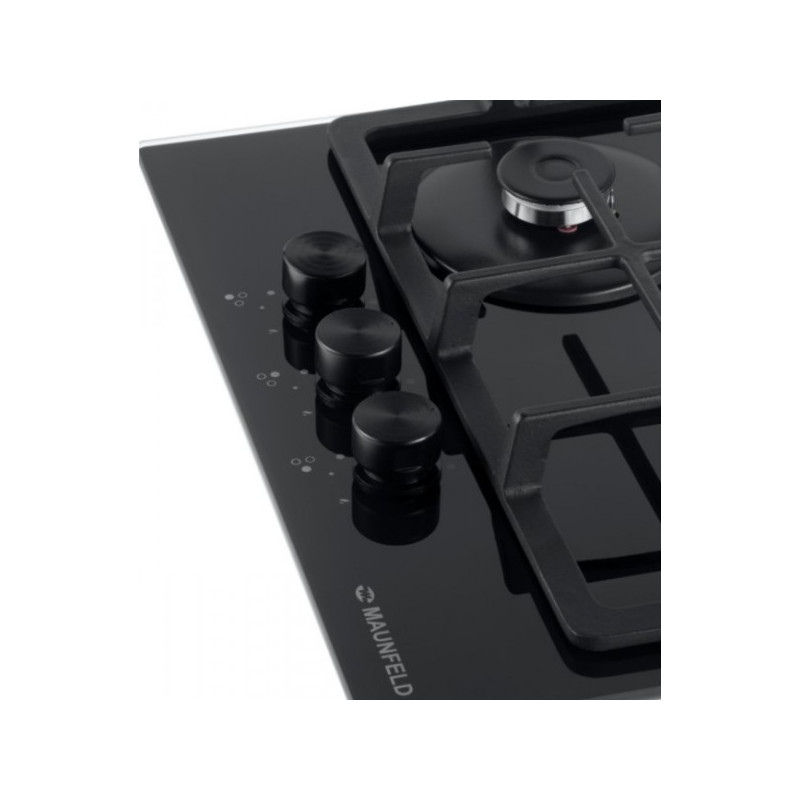 Газовая варочная панель Maunfeld EGHG.43.33CB2/G Black сбоку