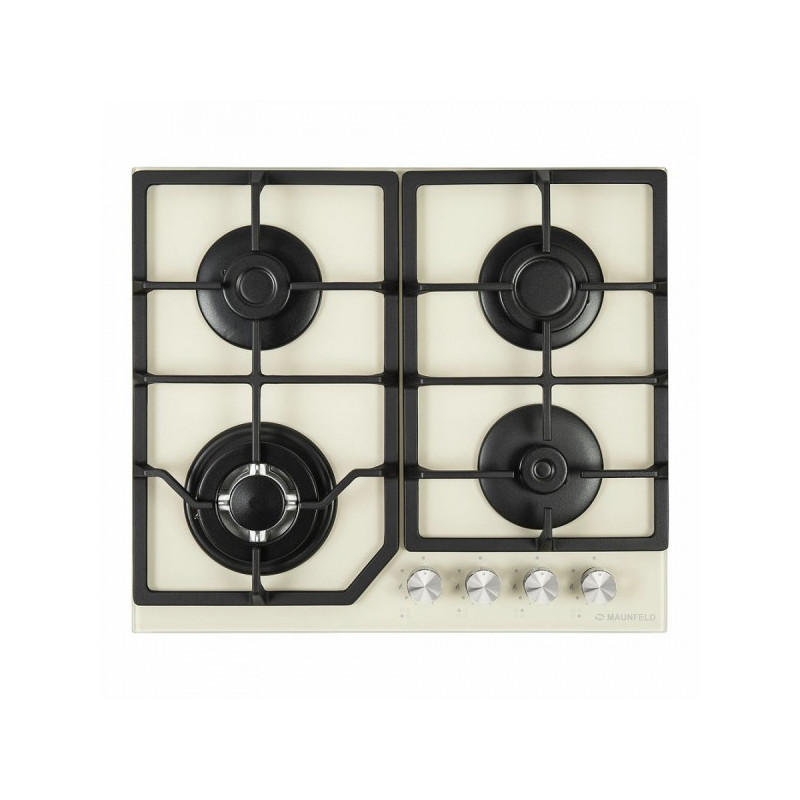 Газовая варочная панель Maunfeld EGHG.64.43CBG/G Ivory вид сверху
