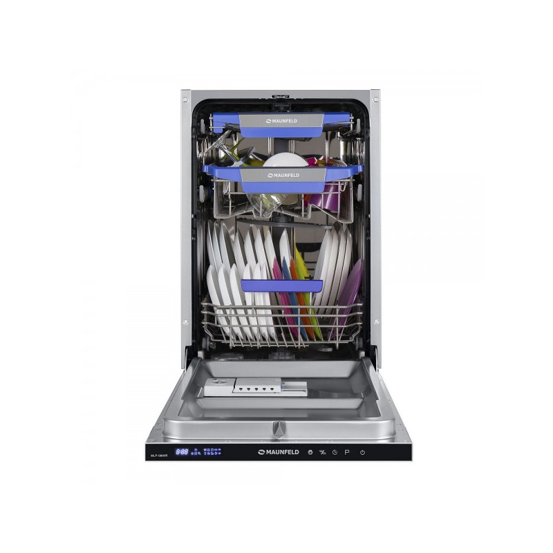 Посудомоечная машина Maunfeld MLP 08IMR с  загруженной посудой