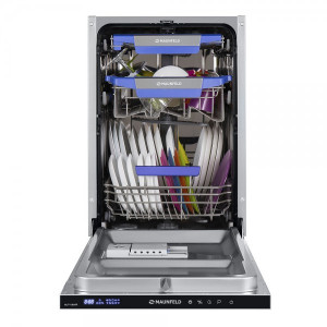 Посудомоечная машина Maunfeld MLP 08IMR с  загруженной посудой