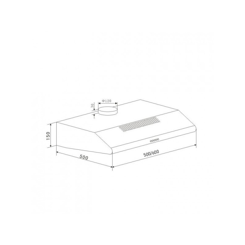 Вытяжка Maunfeld MP-1 60 Inox размер