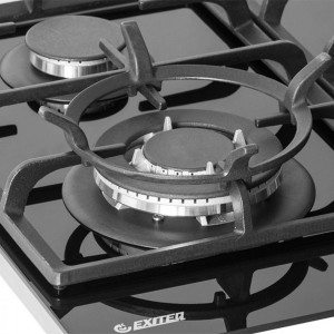Газовая варочная панель Exiteq PFH 640 STGB-E/B Black с Wok-конфоркой