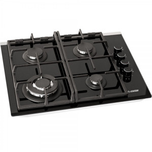 Газовая варочная панель Exiteq PL640STG-E/A Black вид сбоку