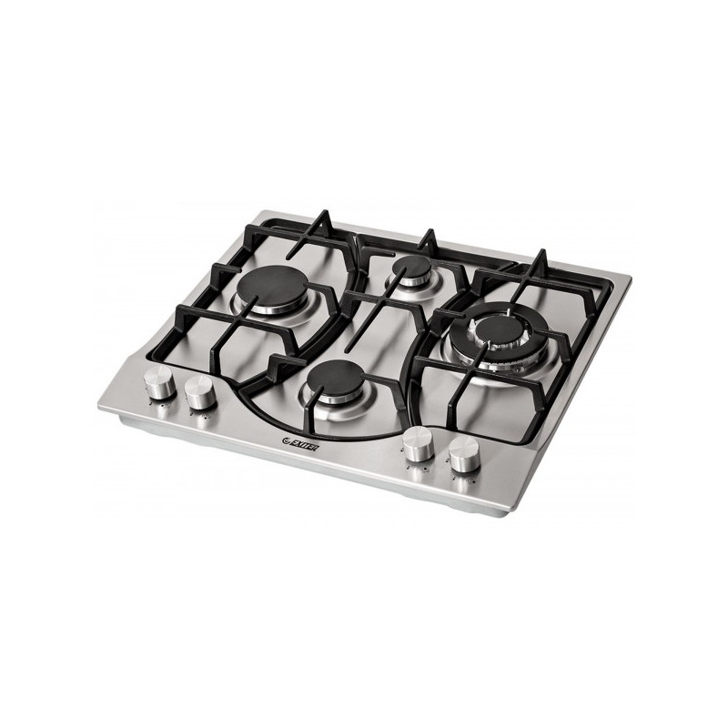 Газовая варочная панель Exiteq PF 640 STX-E/A Inox вид сбоку