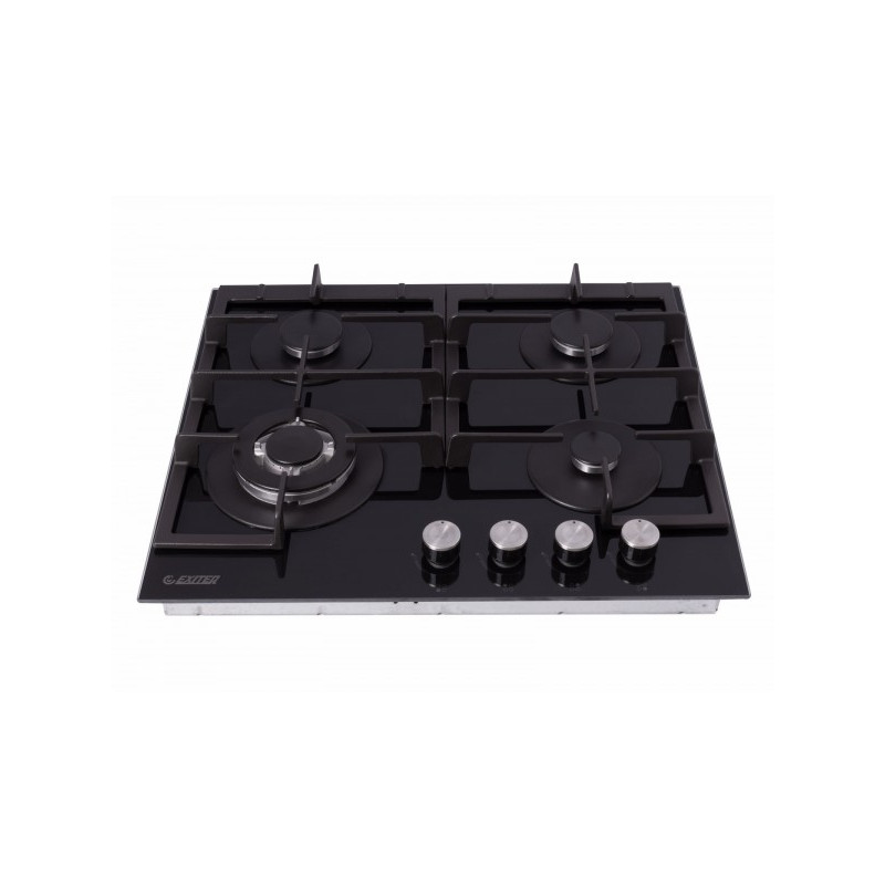 Газовая варочная панель Exiteq EXH-305 Black с чугунными решетками