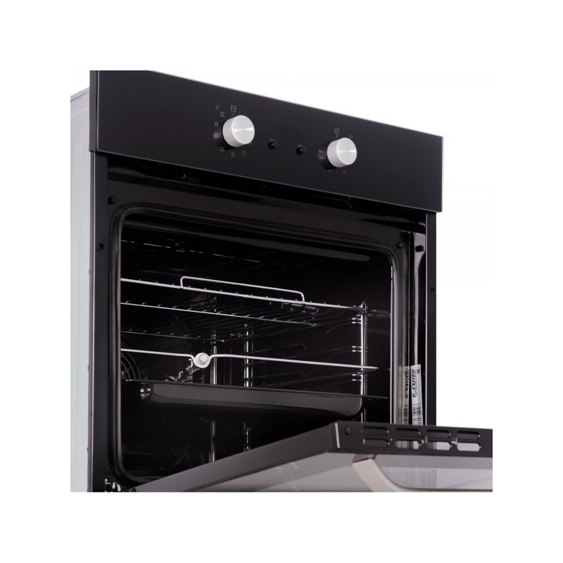 Электрический духовой шкаф Exiteq EXO-303 Black с открытой дверцей