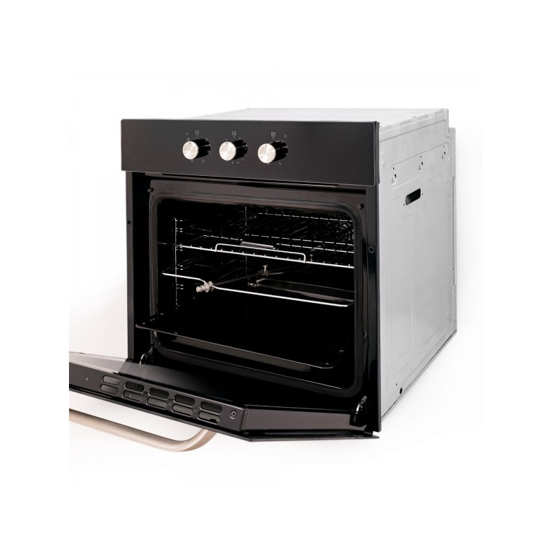 Электрический духовой шкаф Exiteq EXO-302 Black с открытой дверцей