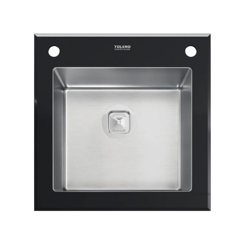 Кухонная мойка Tolero Glass TG-500 черный