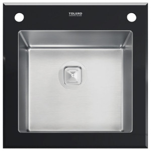 Кухонная мойка Tolero Glass TG-500 черный