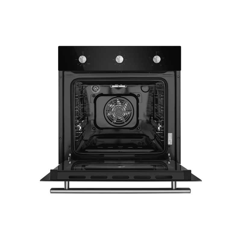 Газовый духовой шкаф Maunfeld EOGC604B Black с открытой дверцей