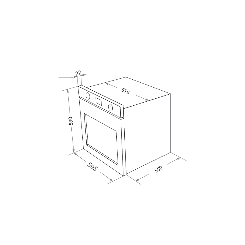 Размеры духового шкафа HOMSair OEF657BK Black