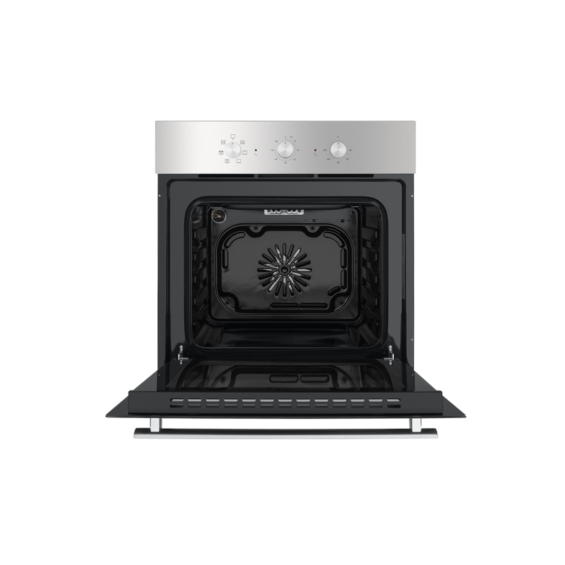 Электрический духовой шкаф HOMSair OEF657S Inox c открытой дверцей