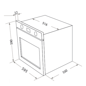 Размеры HOMSair OEF657S Inox