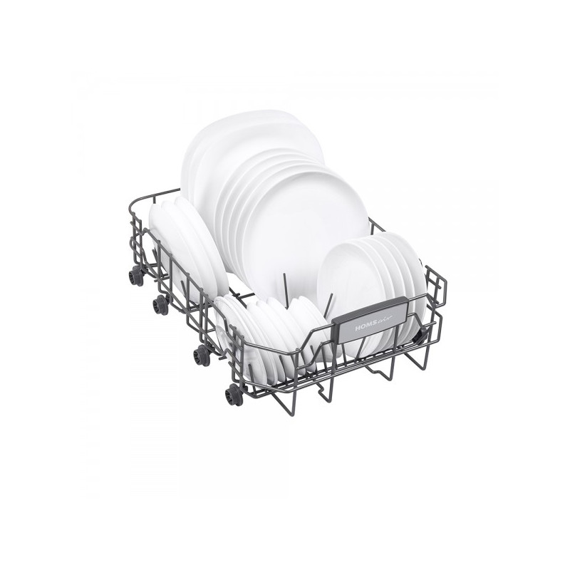 Загруженный лоток для посуды HOMSair DW47M