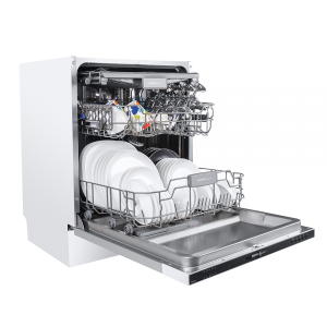 Вид сбоку с загруженной посудой HOMSair DW67M