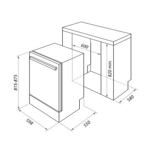 Размеры посудомоечной машины HOMSair DW67M