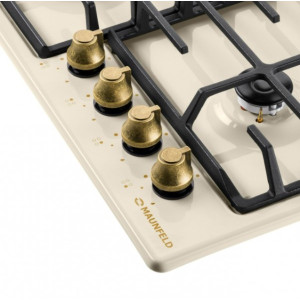 Газовая варочная панель Maunfeld EGHE.64.63CBG.R/G Beige ручки