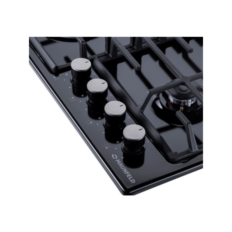Газовая варочная панель Maunfeld EGHE.64.6CB/G Black ручки