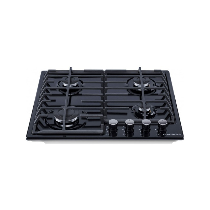 Газовая варочная панель Maunfeld EGHE.64.6CB/G Black сбоку