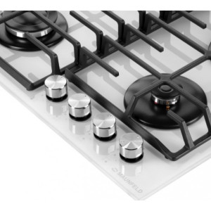 Газовая варочная панель Maunfeld EGHG.64.63CW/G White ручки