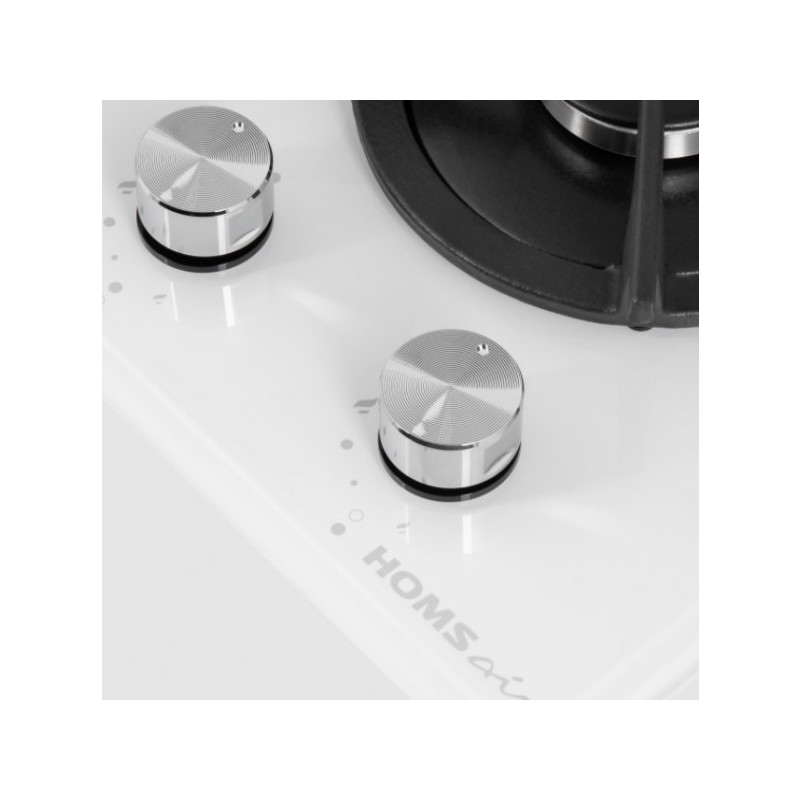 Газовая варочная панель HOMSair HGG321WH White конфорка и ручки