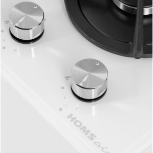 Газовая варочная панель HOMSair HGG321WH White конфорка и ручки