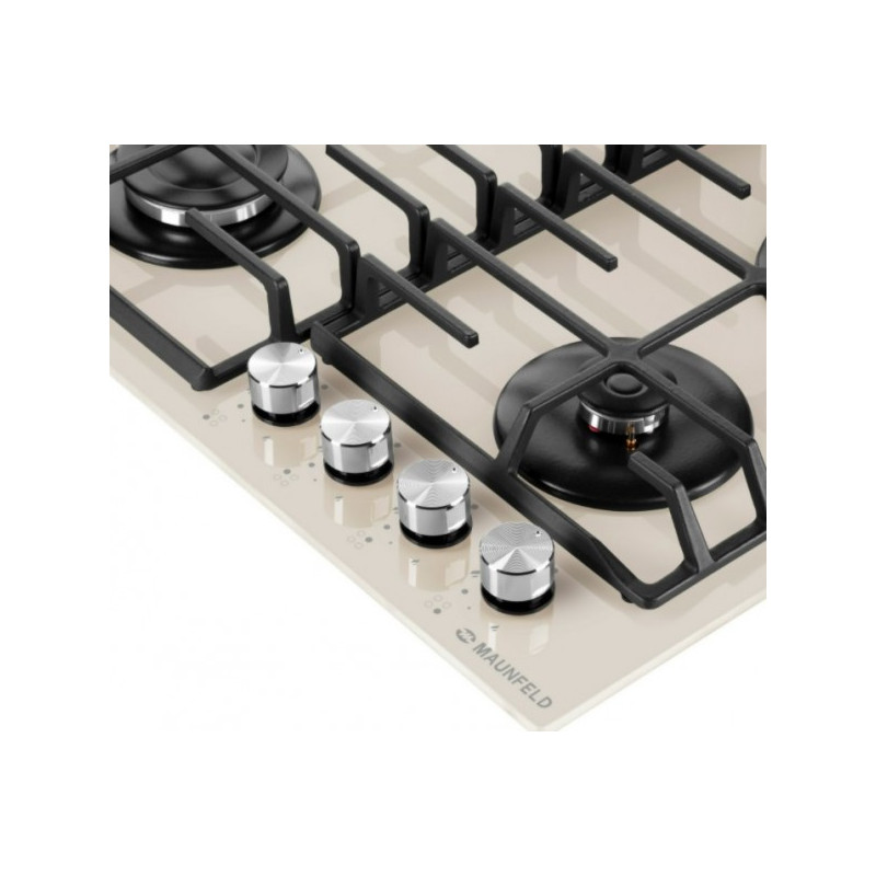 Газовая варочная панель Maunfeld EGHG.64.6CBG/G Beige ручки